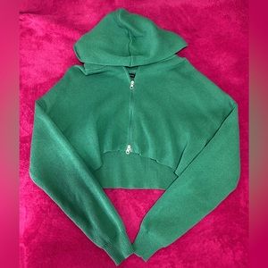 M Green PacSun Cropped Hoodie